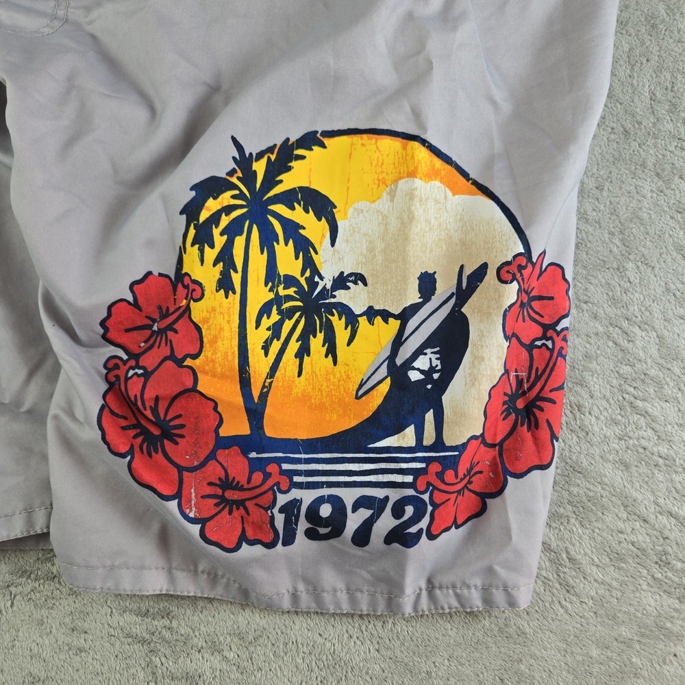 Old Navy Swimming Trunk Mens Large 36x11 Gray Mesh Lined Surf Beach Board Shorts